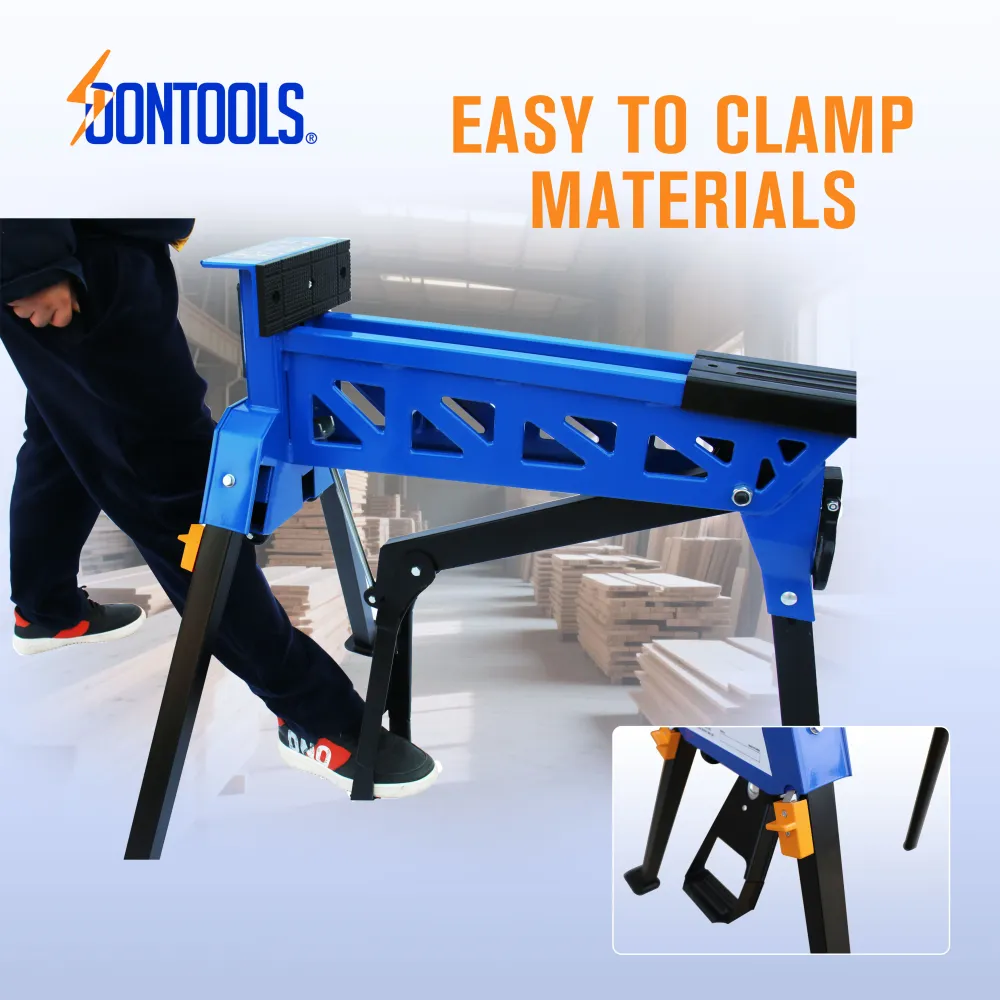 功能图2 Soontools 25700 Folding Jawhorse Work Table with Footrest
