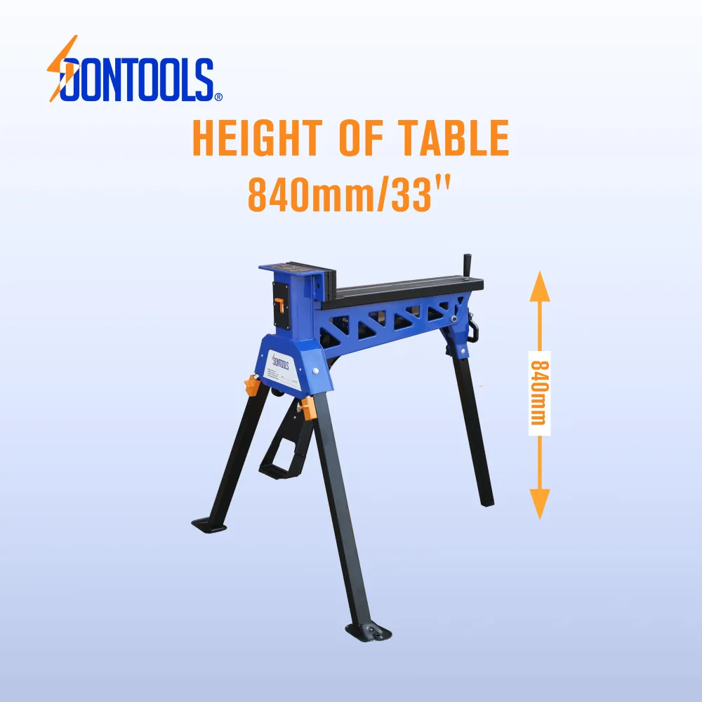 工作台高度参数图 Soontools 25700 Folding Jawhorse Work Table with Footrest