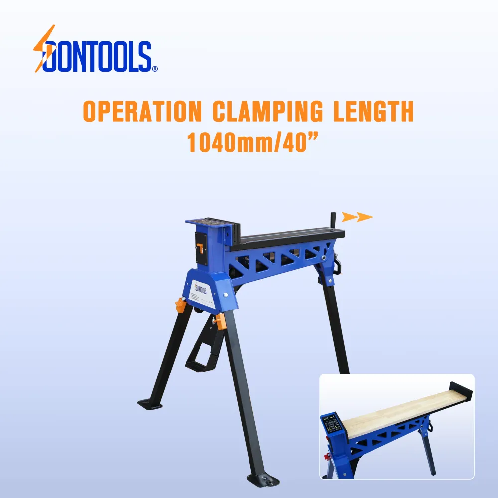 长度参数图 Soontools 25700 Folding Jawhorse Work Table with Footrest