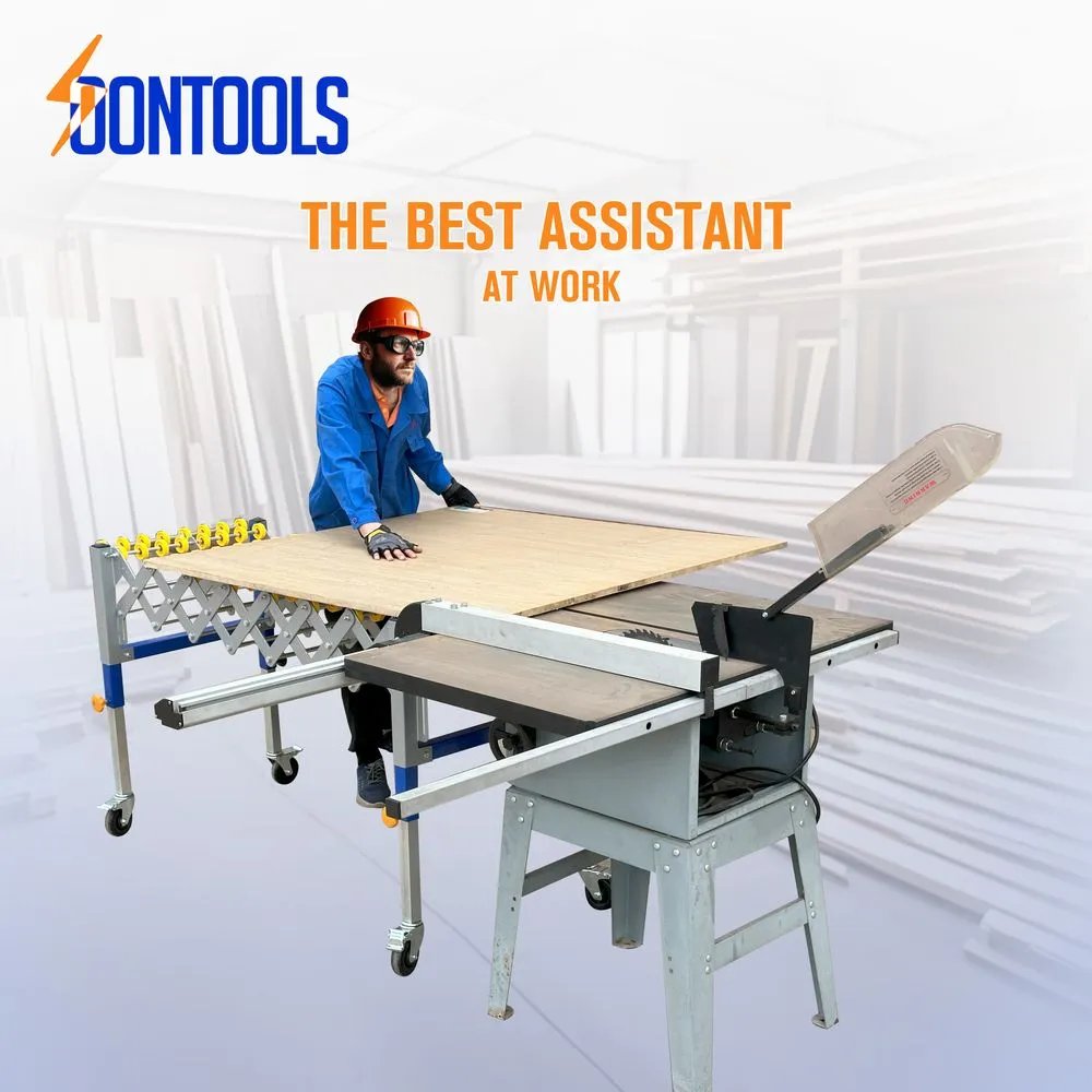 Soontools 26138 Adjustable Conveyor Roller with 4 Movable Wheels